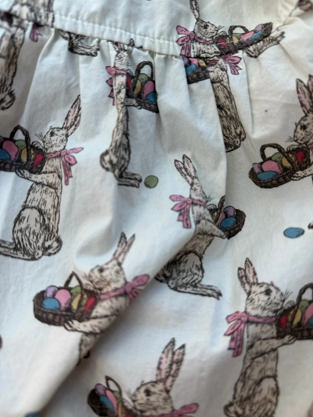 Pink Chicken New York Jennifer bubble antique white rabbits 18/24 months